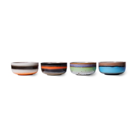 HKliving® - Ceramic 70's Dessert Bowls - Set of 4 (ACE7184)