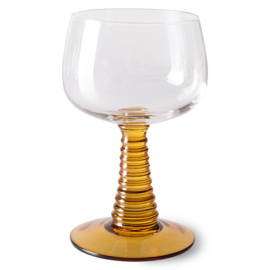 HKliving® - Swirl Wine Glass High - Ochre (AGL4485)