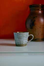 HKliving® - Ceramic 70's Cappuccino Mug - Verdigris (KST0134)