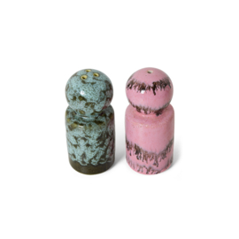HKliving® - Ceramic 70's Pepper & Salt Jar - Baroque (KST0197)