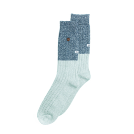 Alfredo Gonzales Sokken - Twisted Wool Two Tone Grey/Navy