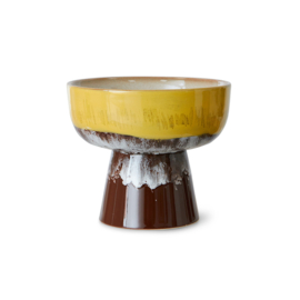 HKliving® - Ceramic 70's Tapas Bowl on Base - Creek - L (KST0052)