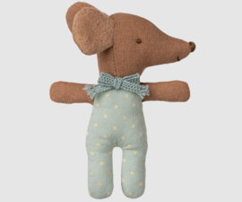 Maileg - Sleepy Wakey Baby Mouse in a Matchbox - Blue