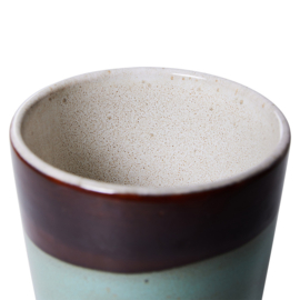HKliving® - Ceramic 70's Latte Mug - Patina (ACE7191)
