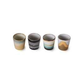 HKliving® - Ceramic 70's Egg Cups - Granite - Set of 4 (ACE7253)