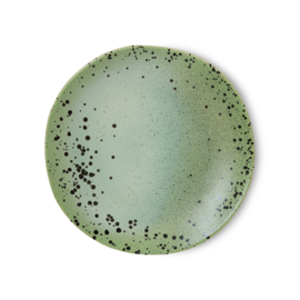 HKliving® - Ceramic 70's Side Plates - Fleck - Set of 2 (KST0180)