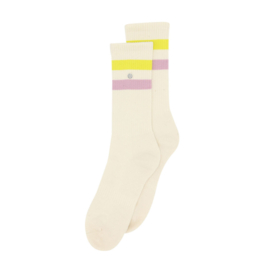 Alfredo Gonzales Sokken - Athletic Stripes Lila/Yellow