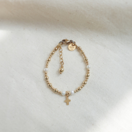 Communie cadeau | Communie armband | Goud | Bibi