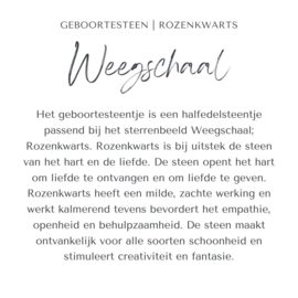 Geboortesteen Weegschaal 4 mm facet | 23-09 / 22-10 | Rozenkwarts