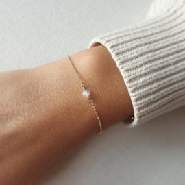 Geboortesteen armband dames | Goud