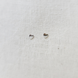 Oorbel mini hart 3 mm |  Paar | Sterling zilver