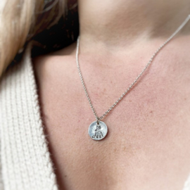 Geboorte ketting | Zilver | Geboortebloem & naam