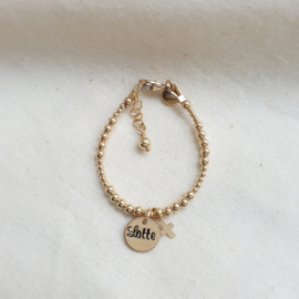 Communie cadeau | Communie armband | Goud | Mila