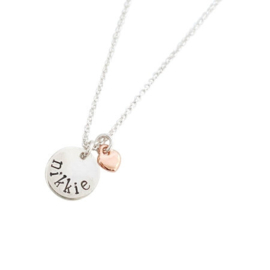 LOVY Naamketting rond met hartje