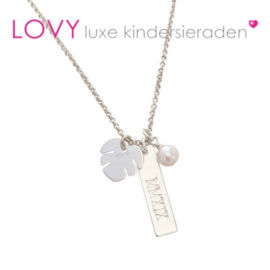 LOVY Monstera ketting met geboortejaar