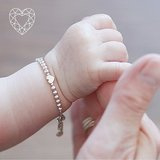 LOVY Silver hearts baby armbandje