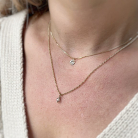 Moederdag cadeau |  Ketting  geboortesteen | Goud