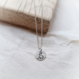 Geboorte ketting | Zilver | Geboortebloem & naam