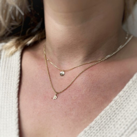 Geboorte ketting | Goud | Letterketting cut out