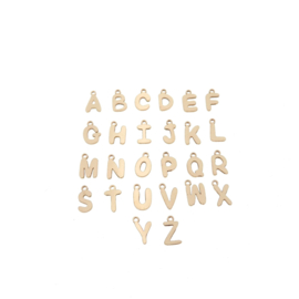 Oorbel 15 mm | Cut out letter | Gold filled