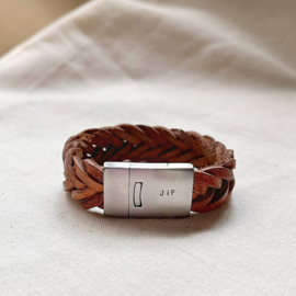 Vaderdag cadeau | Armband met naam | Jip | Mat | RVS