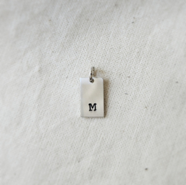 Letterbedel | Rechthoek 12 mm | .925 ZILVER
