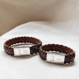 Vader zoon armband |  Jur |  Glans | RVS