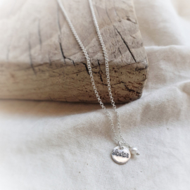 Moederdag cadeau | Ketting met naam & parel | Zilver