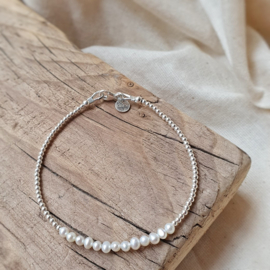 Armband dames met zoetwaterparels | Sophie | Zilver