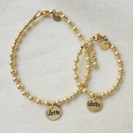 Armband met naam | Dots | GOUD - GOLD FILLED