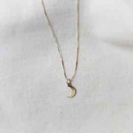 Ketting maan | 9 mm | GOUD - GOLD FILLED