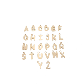 Bruidssieraden | Bruidsoorbellen | Met letter | Gold filled