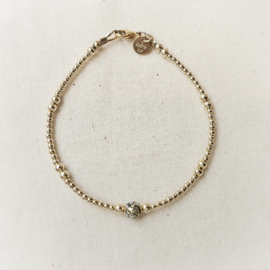 As armband  | Pip  2 mm | GOUD - GOLD FILLED