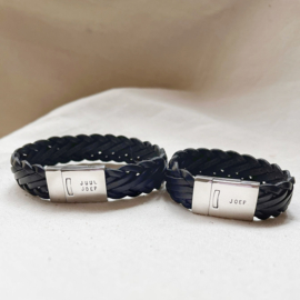 Vader zoon armband | Jan | Glans | RVS