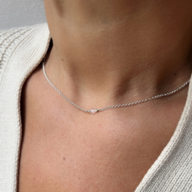 Moederdag cadeau | Ketting geboortesteen | Bar | .925 ZILVER