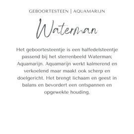 Geboortesteen Waterman 6 mm rond  | 20-01 / 18-02 | Aquamarijn
