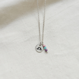 Ketting regenboog  | 10 mm |  .925 ZILVER