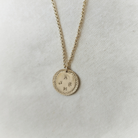 Ketting letters & sierrand | 15 mm | GOUD - GOLD FILLED