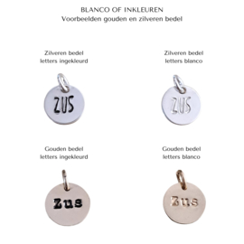 Initiaalbedel zilver | voor symbool of initiaal | 6 mm