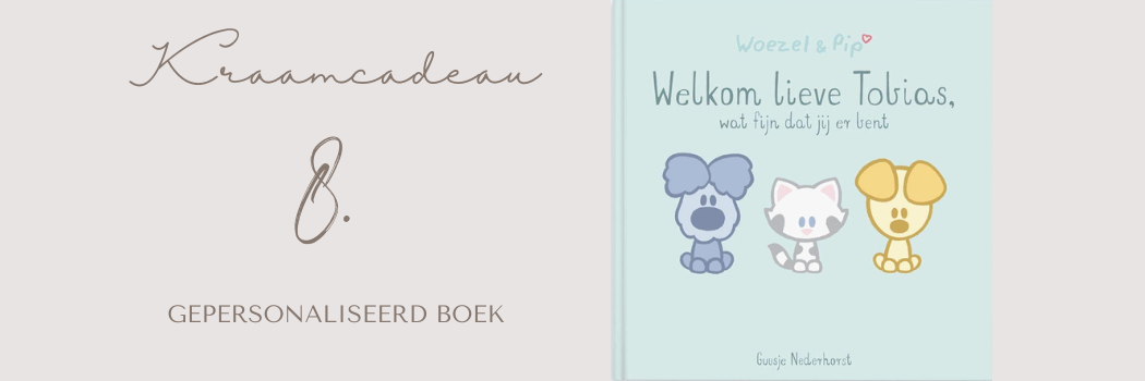 Origineel kraamcadeau gepersonaliseerd kinderboek