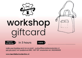 Giftcard workshop tasje