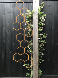 Hexagon Design Cortenstaal - 70x38 cm - set van 3 stuks