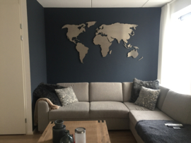 Wereldkaart - RVS - Formaat S