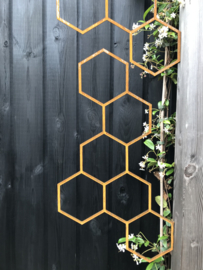 Hexagon Design Cortenstaal - 70x38 cm - set van 3 stuks