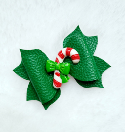 Kerst haarstrik Candy groen