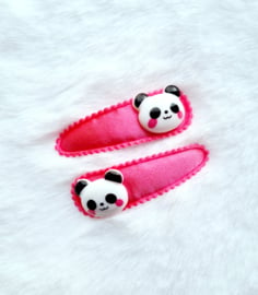 Haarspeldjes Panda roze