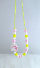 Kinderketting Unicorn neon