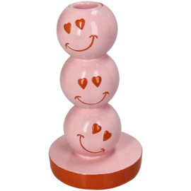 Smiley Kandelaar Roze