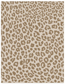 Deken - Leopard patroon - taupe/beige - Adelheid