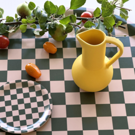 Olijf - checker - dienblad - rond - 38 cm